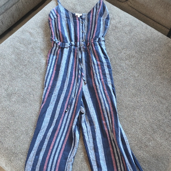 Splendid Pants - Splendid Striped Jumpsuit Romper Blue Pink